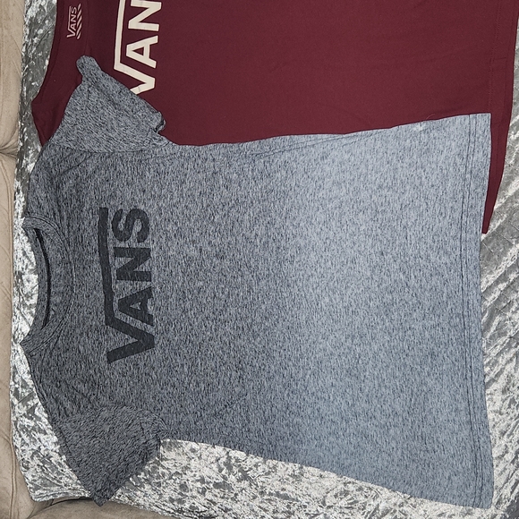 Vans Bundle of 2 Tee shirts - Gray (Burnout) - Small and Maroon Size Large - Picture 3 of 5